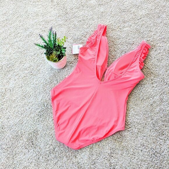 NWT Pink Peony Kate Spade One Piece Swimsuit - Picture 6 of 11